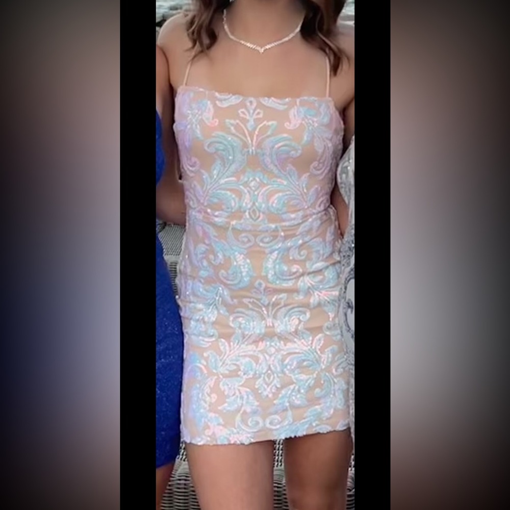 Homecoming dress!
Brynlee Sequin 
Embroidered Bodycon 
Dress~ from Windsor